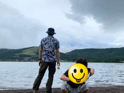 曇りの山中湖