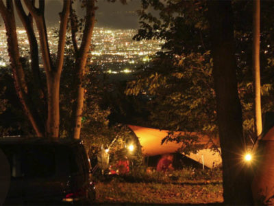 黒坂オートキャンプ場の夜景