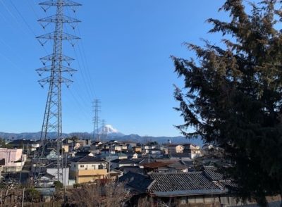 富士山が見えるよ