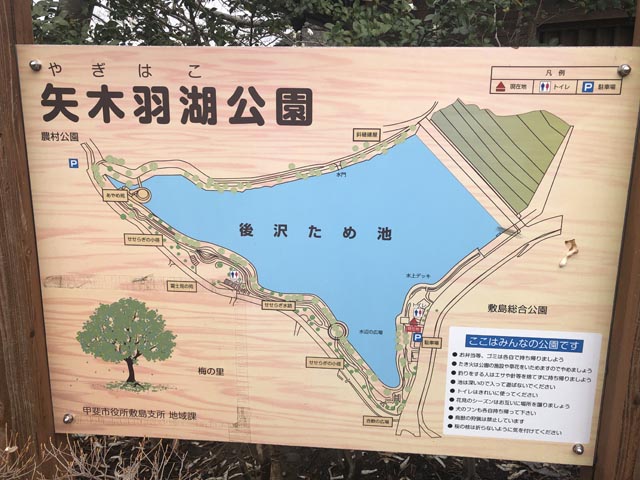 矢木羽湖の地図