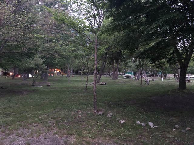 誰もいないキャンプ場